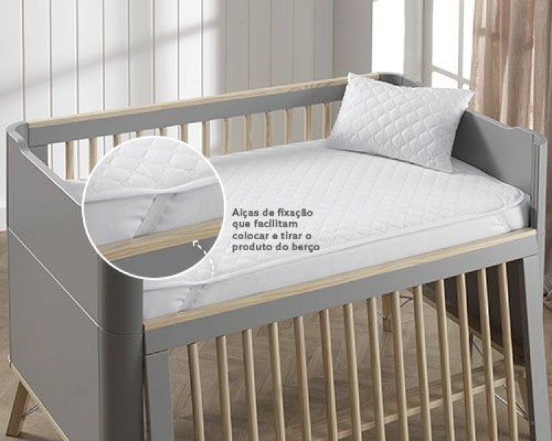 KIT PROTETOR IMPERMEAVEL DE BERCO E TRAVESSEIRO BABY - PRODUTO Padrão 70 x 1,30m - Kit