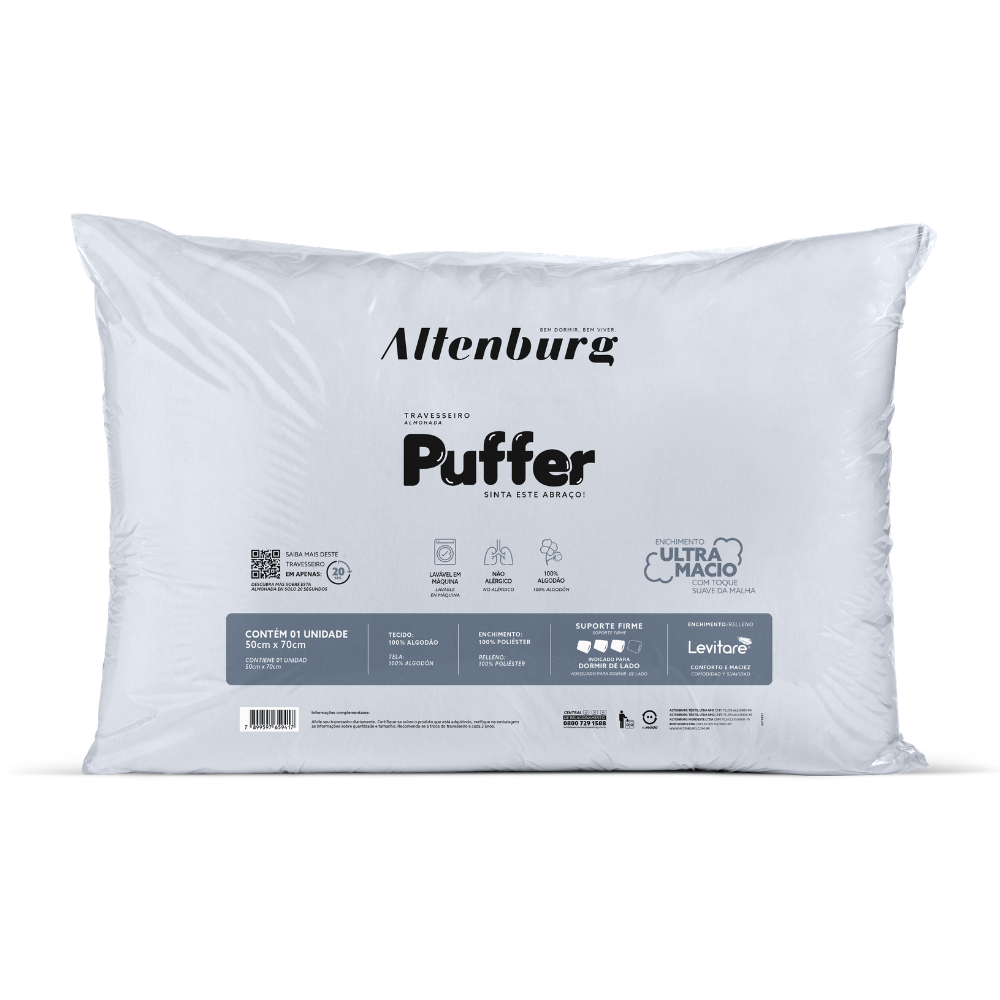Travesseiro Altenburg Puffer 50cm x 70cm