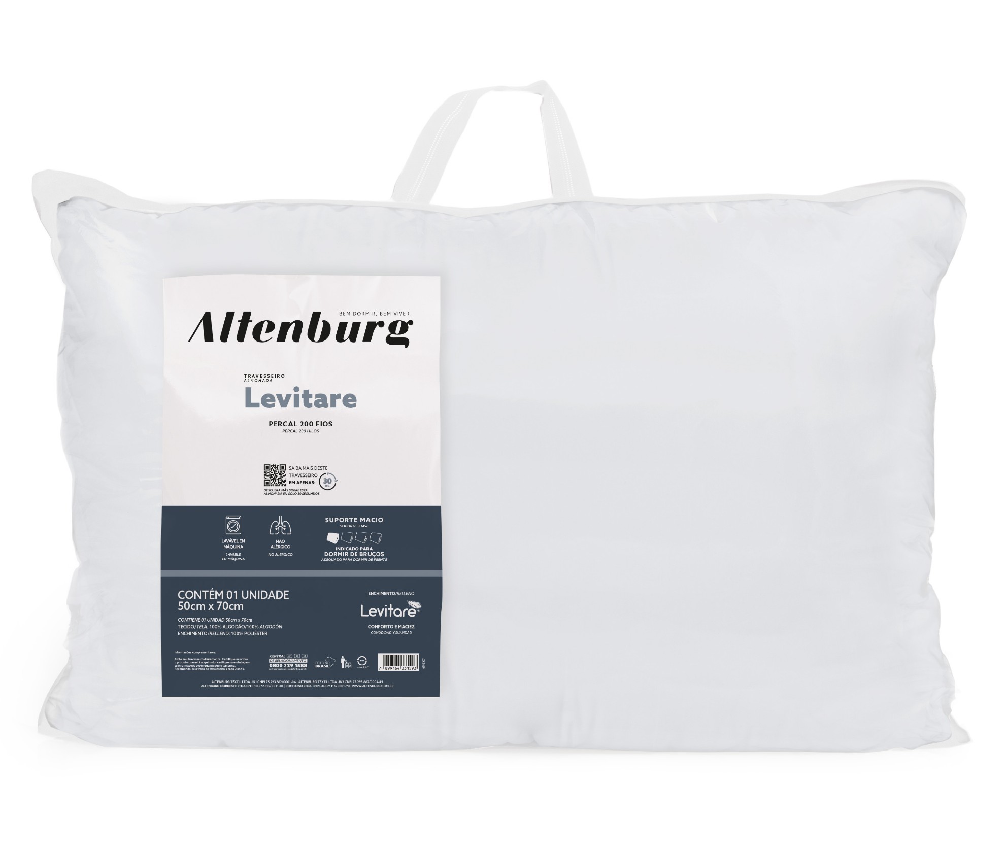 Travesseiro Altenburg Levitare 50cm x 70cm