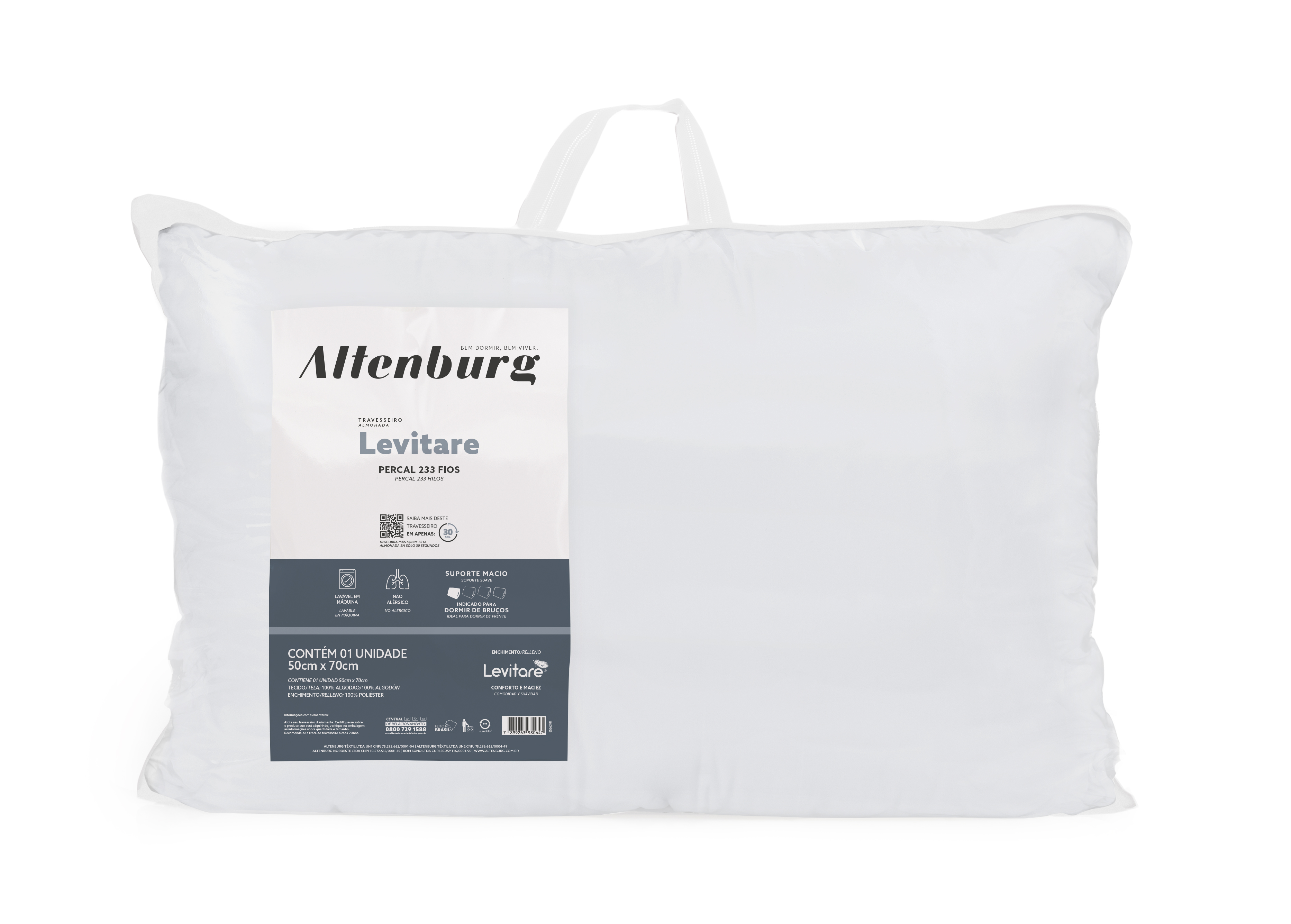 Travesseiro Altenburg Levitare 50cm x 70cm