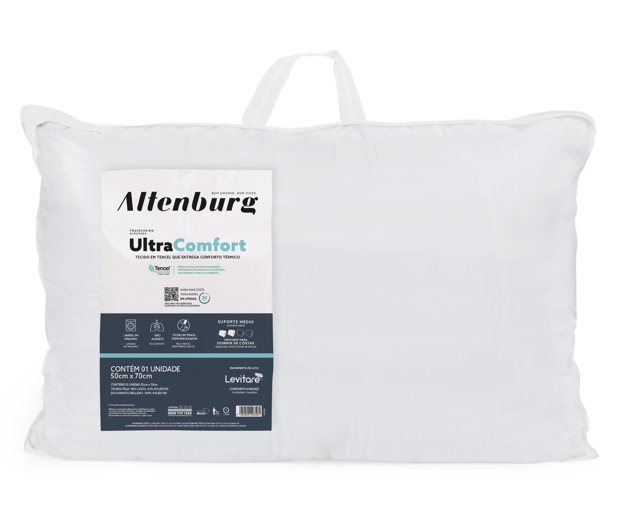 Travesseiro Altenburg Ultracomfort 50cm x 70cm