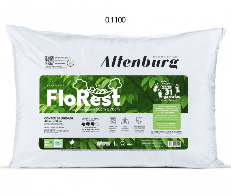 Travesseiro Altenburg Florest 50cm x 70cm