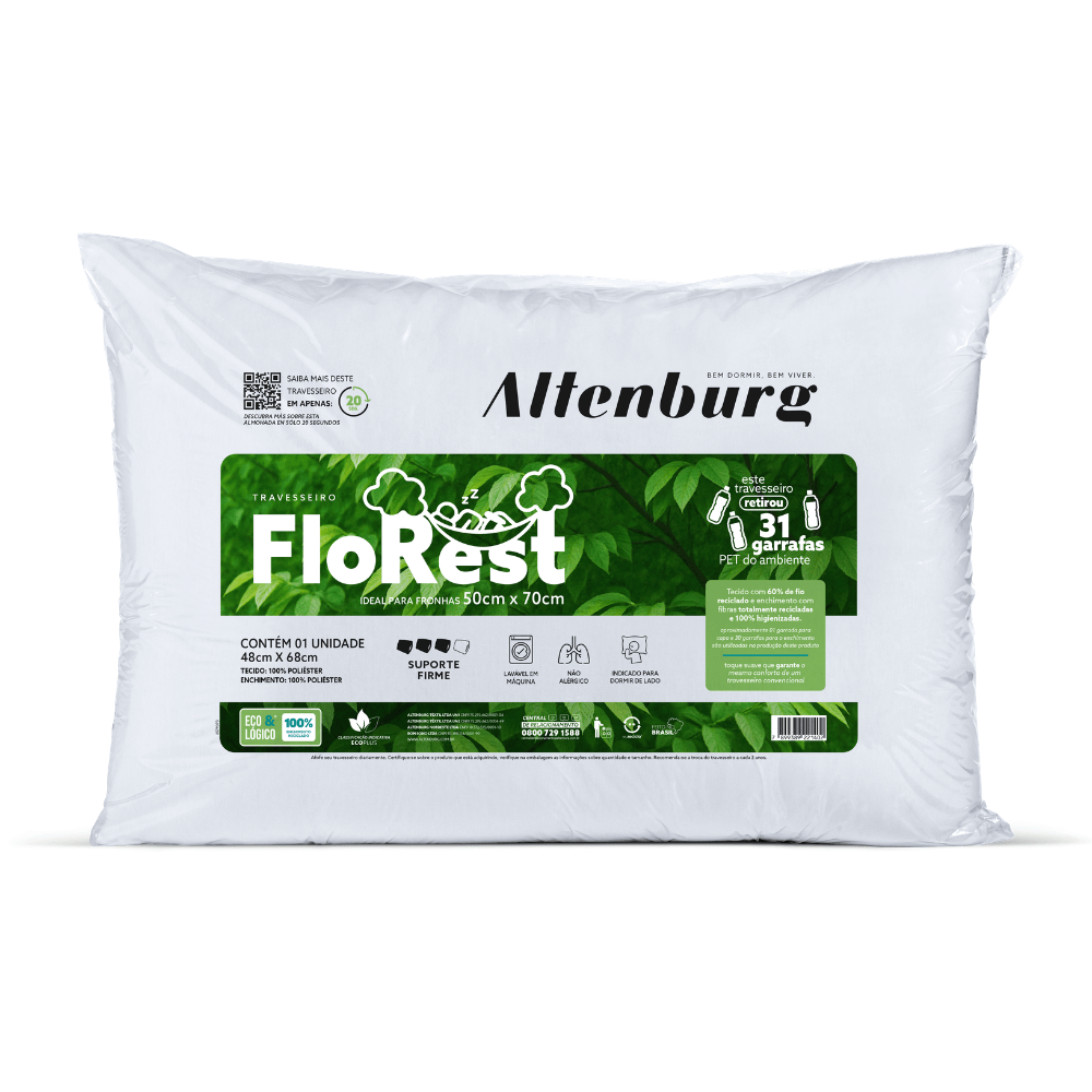 Travesseiro Altenburg Florest 50cm x 70cm