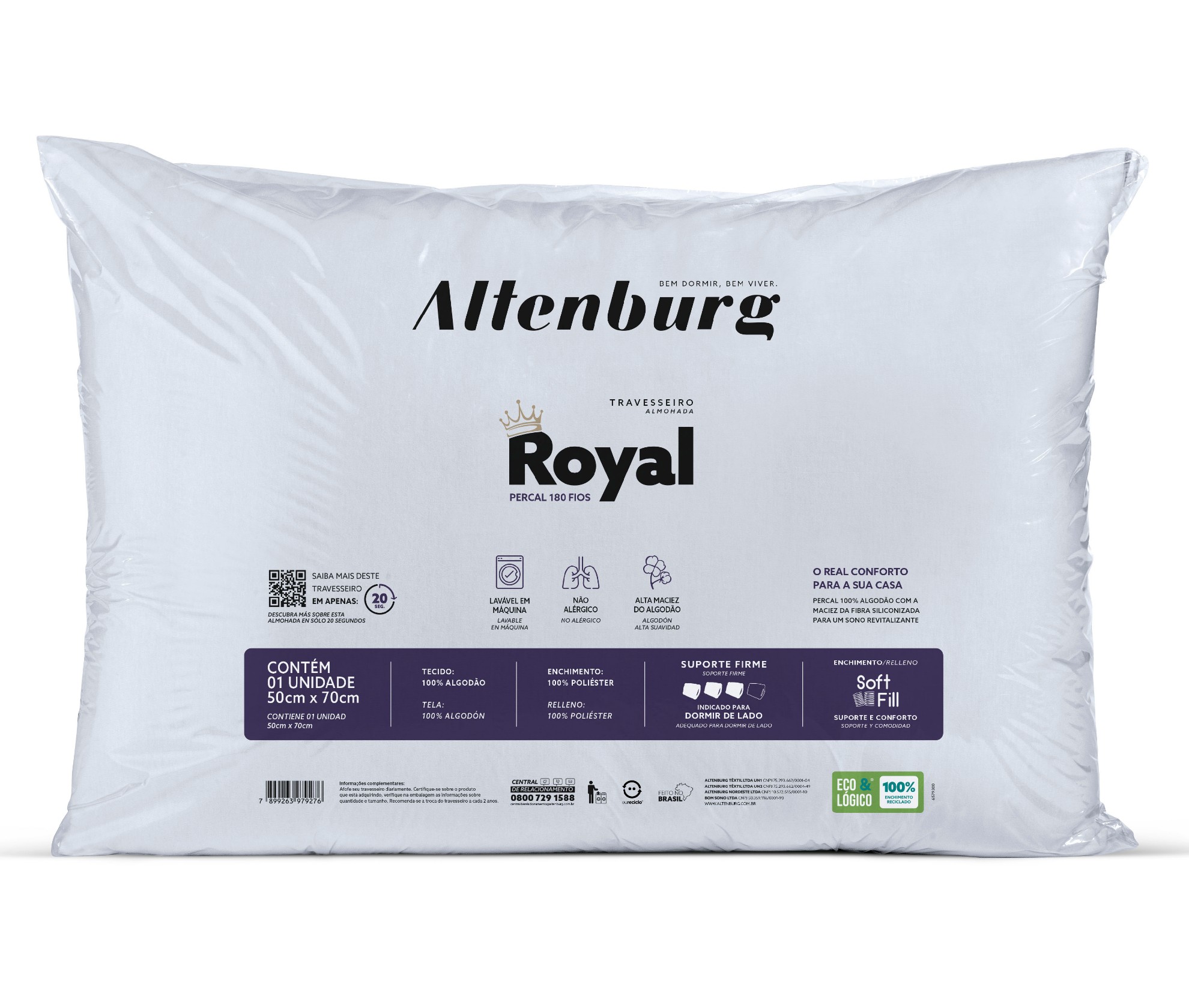 Travesseiro Altenburg Royal 50cm x 70cm