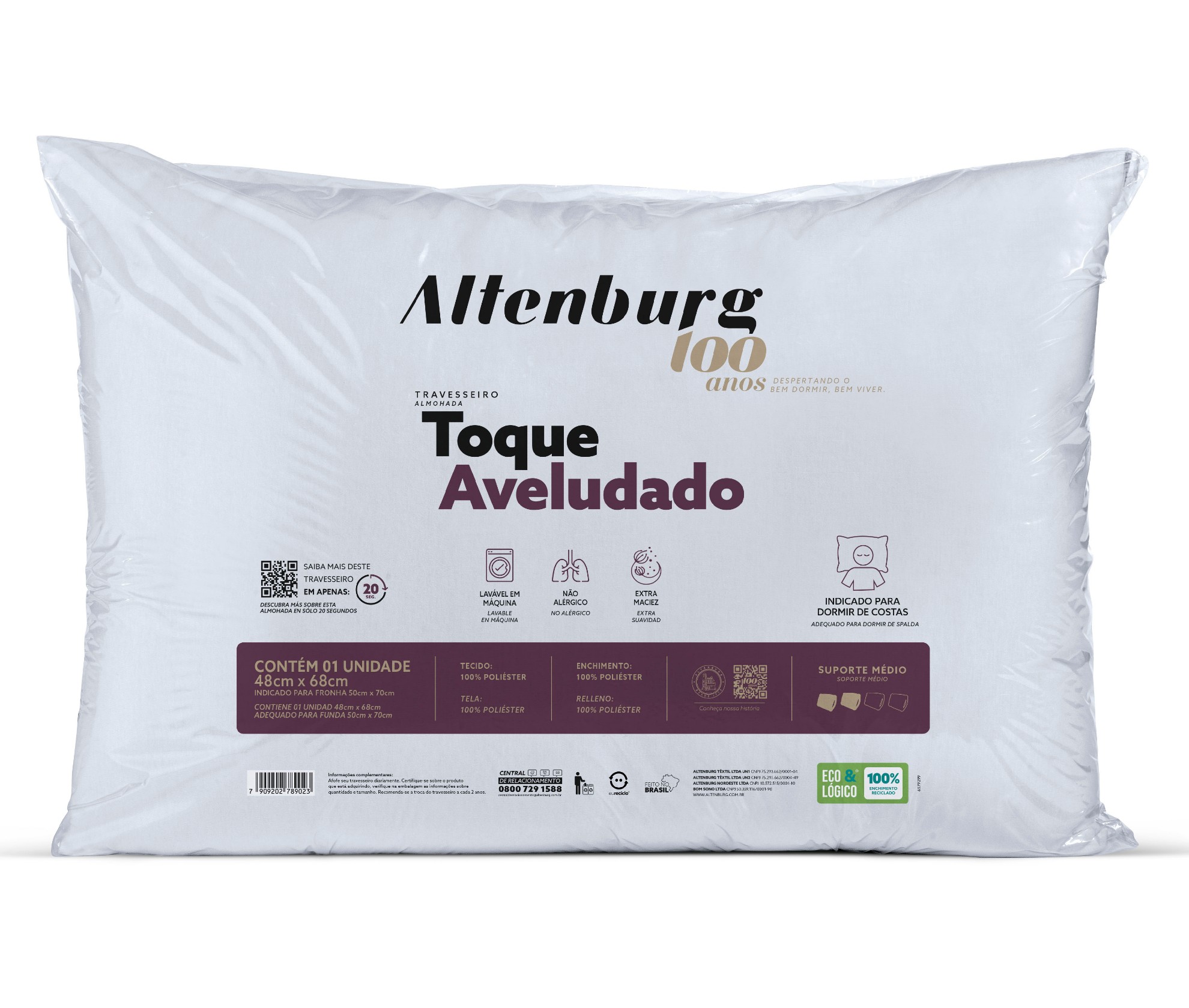 TOQUE AVELUDADO - 100 ANOS - BASICO - PRODUTO Padrão BNU:
