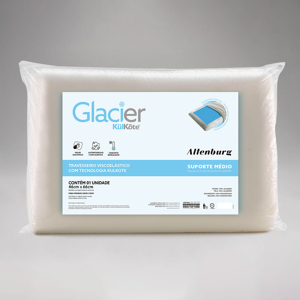 Travesseiro Altenburg Glacier Médio 46cm X 66cm